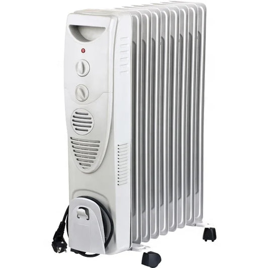 HKM-110227 Efficient Portable Oil Filled Radiator Heater with Adjustable Thermostat and Safety Features