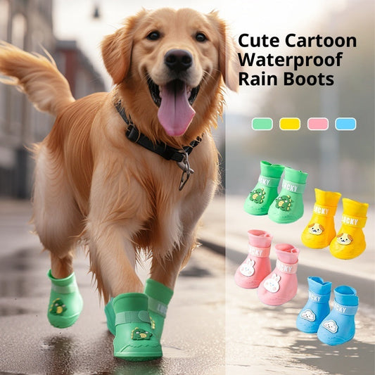 HKM-1154493 Waterproof Anti-Slip Dog Shoes for Medium and Large Breeds, Multiple Sizes Available