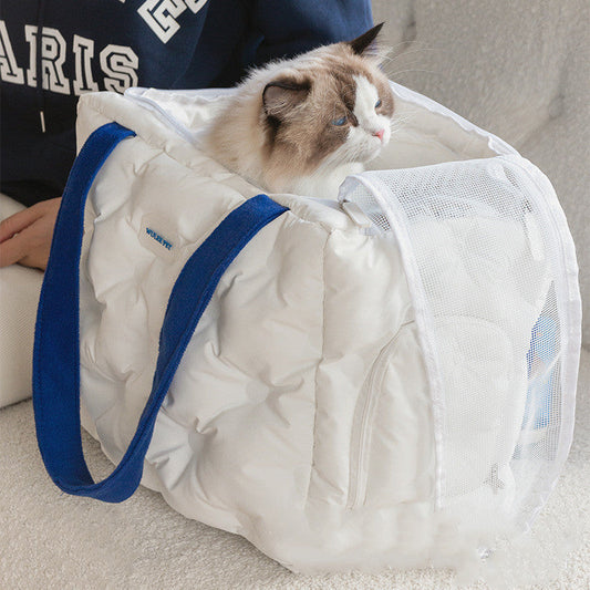 HKM-1159869 One Shoulder Medium-Sized Pet Carrier Bag for Winter Warmth