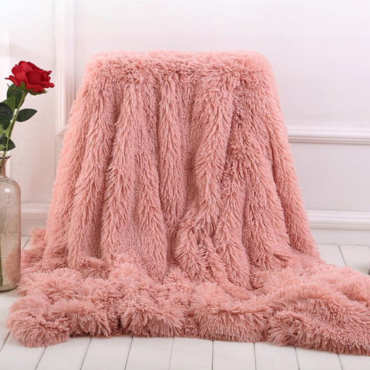 HKM-115987 Cozy Coral Fleece Blanket for Home or Travel - Soft, Stylish, and Warm in Multiple Colors