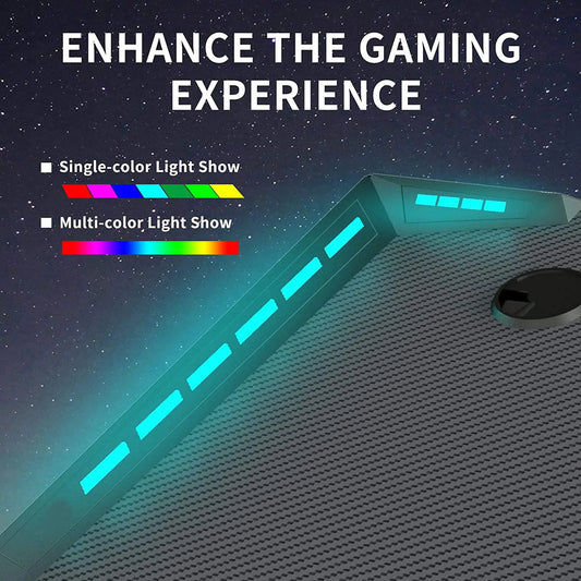 HKM-118227 RGB Gaming Desk with Cup Holder and Modern Design for Gamers