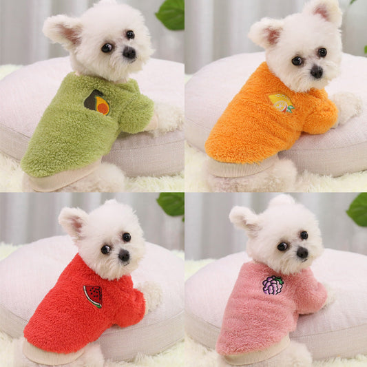 HKM-1215805 Warm Two-Legged Dog Apparel for New Year's Celebration in Various Colors and Sizes