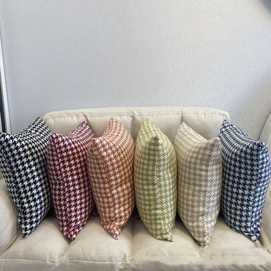 HKM-126483 Modern Linen Checker Pillowcase in Multiple Colors, 45x45cm, for Stylish Home Decor
