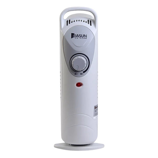 HKM-127187 Compact 12V Oil Filled Radiator Heater with Adjustable Thermostat and Safety Features for Home and Office Use