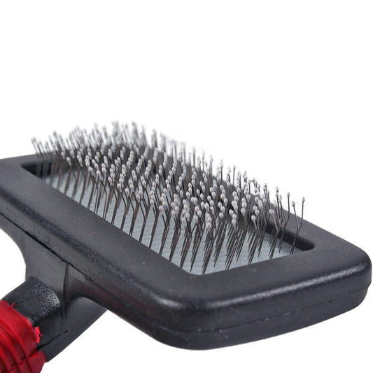 HKM-1284541 Two-Piece Steel Needle Comb with Massage Handle for Pets - 9.5x14.5 cm
