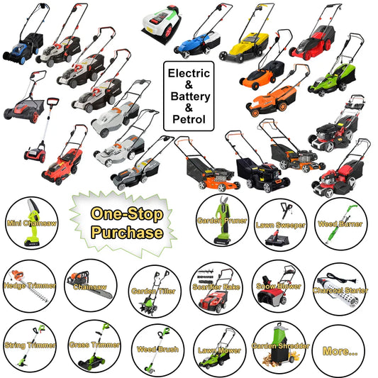 HKM-132371 79.8cc Diesel Engine Lawn Mower - 4 Wheel Walk-Behind Grass Cutter