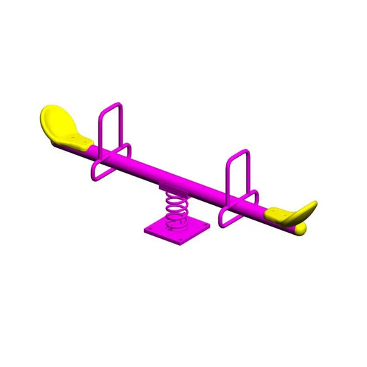 HKM-134611 Kids Outdoor Seesaw Set - Durable Plastic and Steel Playground Equipment