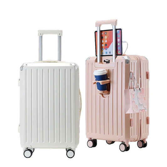 HKM-139155 Lightweight Horizontal Trolley Suitcase with Multi-Wheeled Design for Easy Travel