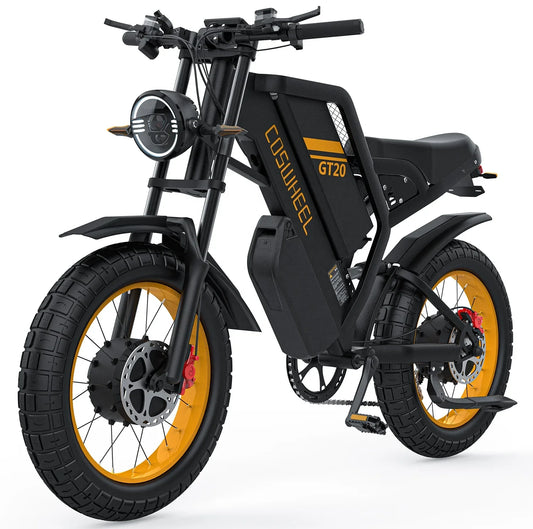 HKM-139475 Powerful Dual Motor Electric Mountain Bike – 3000W, 48V 40AH, Dual Battery, Advanced Suspension, 40-60km/h Speed