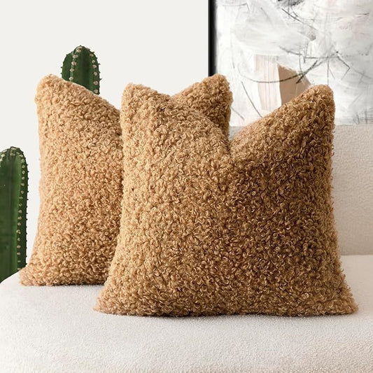 HKM-141075 Customizable Solid Color Faux Cashmere Pillow Cover - 25 Colors & Multiple Sizes Available