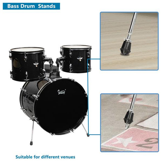 HKM-141331 22in Double-layer Oil Skin Drum with Five Drums and Black Frame