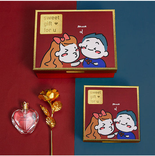 HKM-142355 Customized Gift Box for Couples – Large, Medium, and Extra Large Sizes with Light String and Greeting Card Options