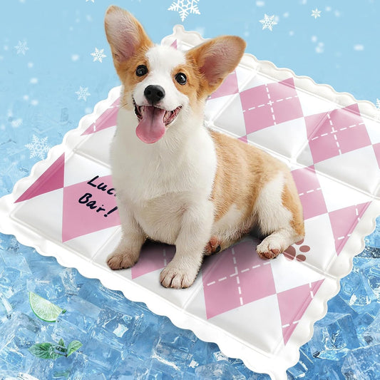HKM-1461565 Cooling Pet Mat for Dogs and Cats - Portable, Breathable Sleeping Pad with Non-Toxic PVC, Ideal for Indoor and Outdoor Use