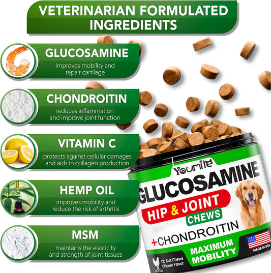 HKM-1469885 Hip & Joint Health Chewable Tablets for Pets with Chondroitin - 300g