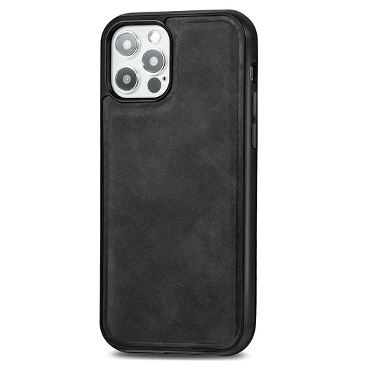 HKM-149075 Retro Magnetic Phone Case for iPhone 12 Models - Skin-Sensitive PU+PC Back Cover in Various Colors