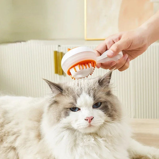 HKM-1510205 Automatic Pet Bath Brush with Soft Gel Massage and Hair Removal for Cats and Dogs, Suitable for Wet and Dry Use