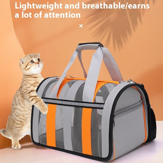 HKM-1514557 Outdoor Portable Cat Carrier Bag - Soft Oxford Material, Multiple Colors & Sizes Available