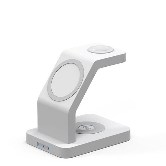 HKM-152339 Three-in-One Magnetic Wireless Charger with Desktop Stand for Apple Devices