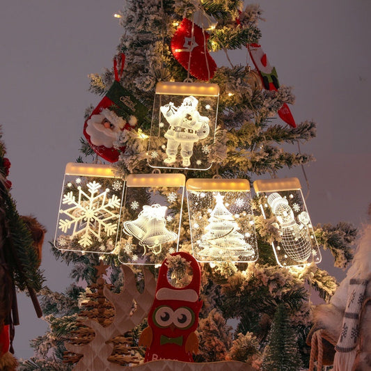 HKM-153043 Warm White and Colorful Christmas Ambience Light Pendant for Holiday Decor
