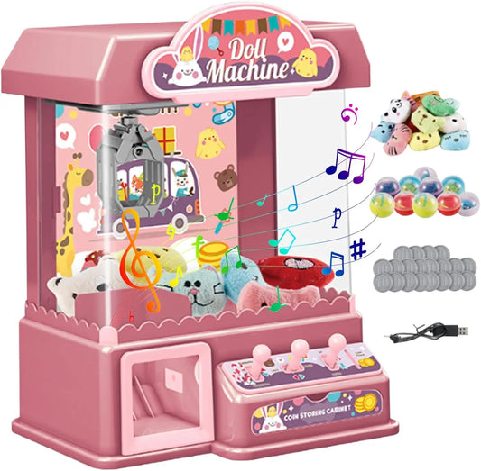 HKM-153235 Mini Claw Doll Machine Educational Toy for Kids, Interactive Fun for Ages 5 and Up
