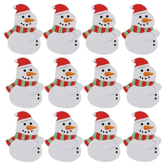 HKM-155859 Snowman Lollipop Decorative Paper Cards - 50 Count for DIY Festive Packaging