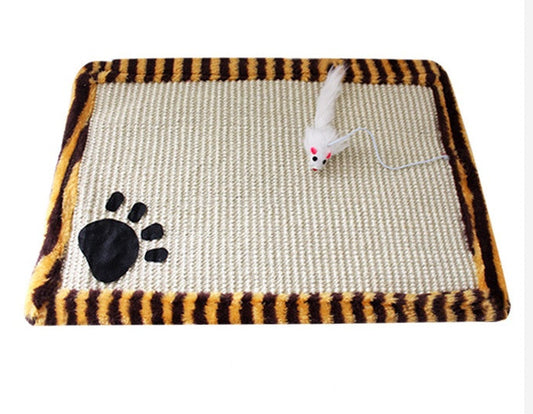 HKM-1562557 Cat Scratching Mat - Durable Cat Scratch Board in Multiple Colors (Khaki, Gray, Pink, Yellow Stripe, Black and White Stripe) - 45cm x 30cm