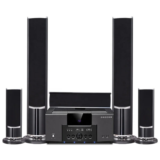 HKM-156883 5.1 Channel Home Theatre Speaker System with Powerful Subwoofer and Remote Control