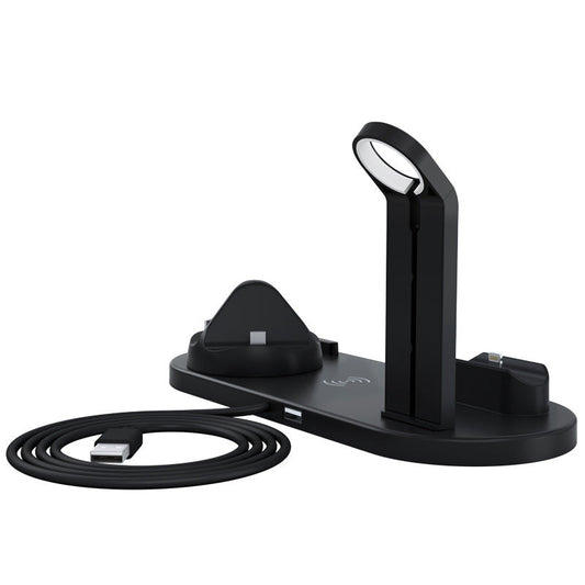 HKM-158291 Three-in-One Desktop Wireless Charger Stand - Compatible with Multiple Devices
