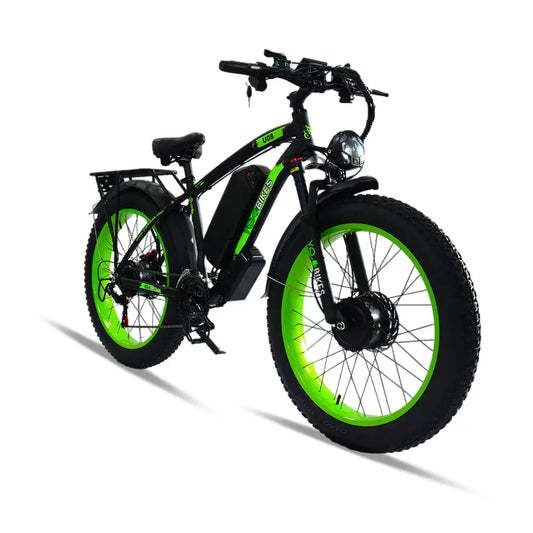 HKM-158355 2000W Electric Mountain Bike 26 Inch Fat Tire Dual Motor with LCD Display and 21 Speed, 48V 20Ah Battery