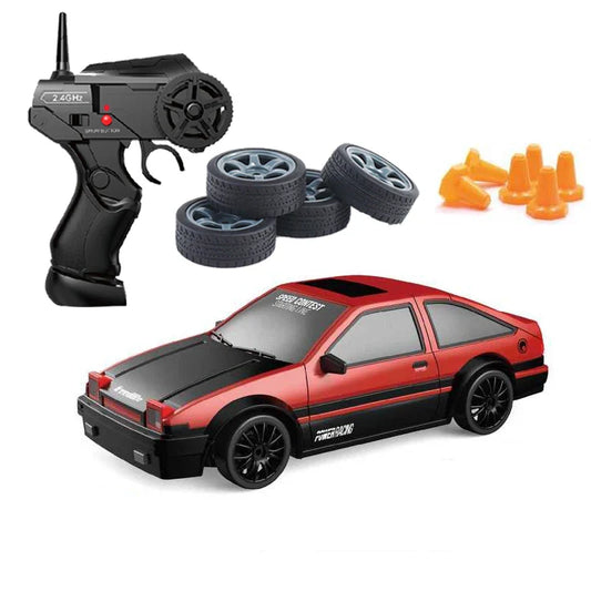 HKM-158611 1:24 Scale RC Mini Drift Car - 4WD Electric Remote Control for Indoor/Outdoor Fun, Ready-to-Go Model
