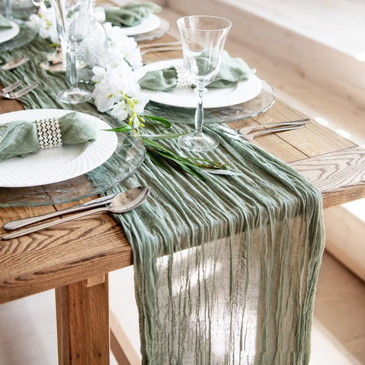 HKM-158995 Stylish Polyester Fiber Cloth Scarf Table Runner for Parties and Celebrations - Various Sizes and Colors Available