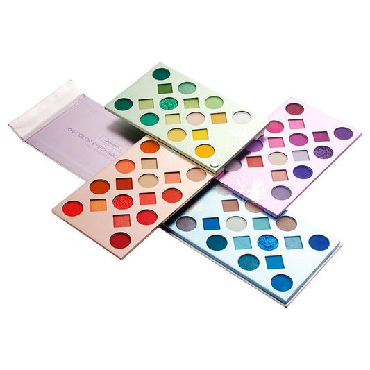 HKM-161555 64-Color Versatile Eye Shadow Palette for All Skin Types - 3-Year Shelf Life