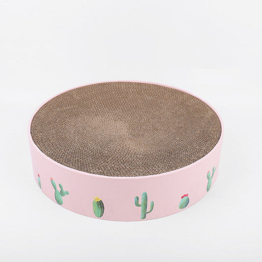 HKM-1628093 Durable Round Cat Scratching Pad and Bed - Corrugated Paper for Kittens and Medium Cats