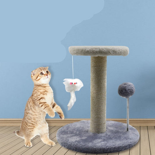 HKM-163795 Vertical Cat Climbing Frame with Sisal Scratching Pole - Plush Variety of Colors