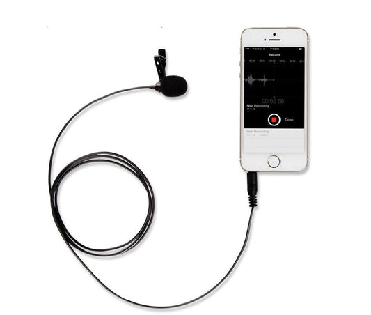 HKM-167443 Omnidirectional Lavalier Microphone with 3.5mm Plug for Voice Recording and Video Conferencing