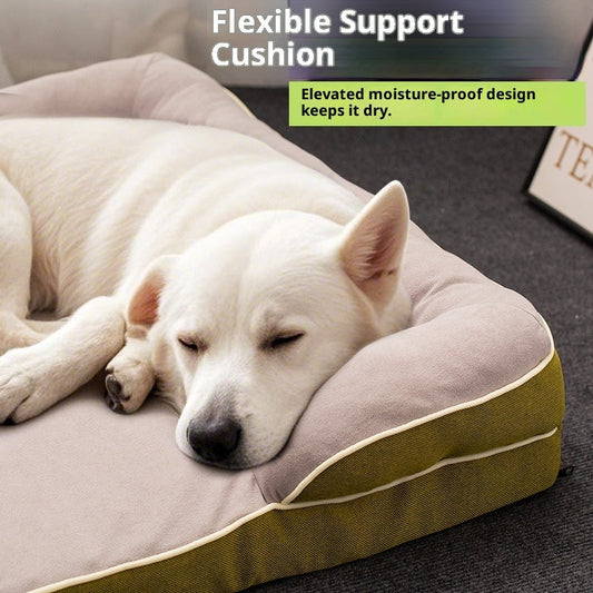 HKM-1681981 Universal Removable and Washable Pet Bed in Green, Orange, Gray, and Coffee - Various Sizes Available