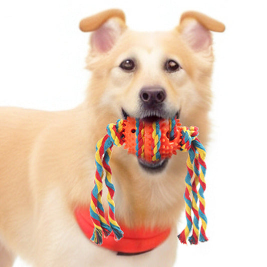 HKM-1701821 Durable Molar Teeth Cleaning Dog Rope Bite Balls in Various Colors