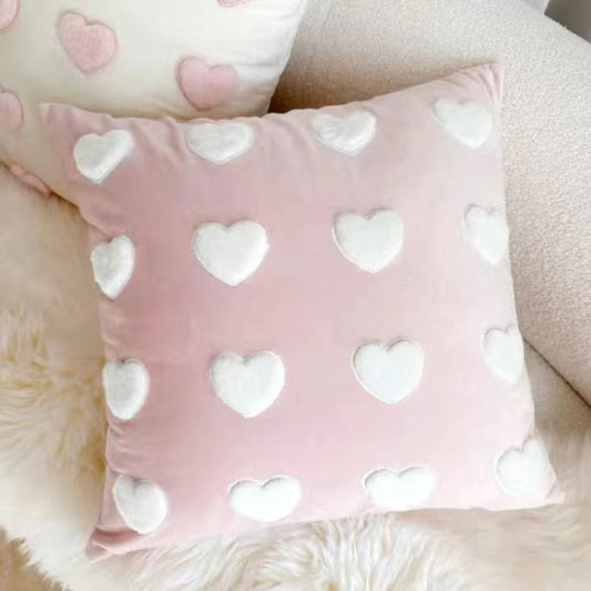 HKM-170195 Heart-Shaped Minimalist Sofa Pillowcase for Living Room Decor