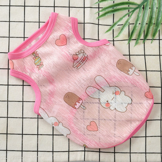 HKM-1709501 Lightweight Hemp Sun Protection Vest for Summer Bichon Pomeranian Puppies - Available in Multiple Colors and Sizes