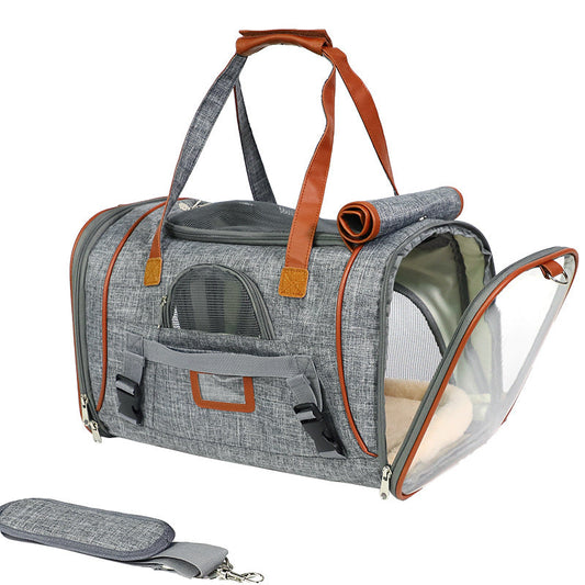HKM-1711165 Multi-Color Pet Carry Bag with Nylon Mesh for Dogs Up to 12 Jin, Eco-Friendly Fabric, 46x26x28cm