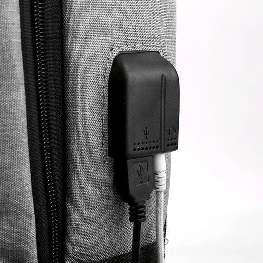 HKM-175059 Stylish Waterproof Business Laptop Backpack with USB Charging Port and Custom Logo Options