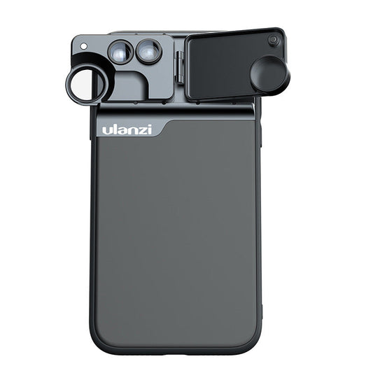 HKM-179155 Double Phone Lens for iPhone 11 Pro - External Lens with PC, TPU, and Aluminum Construction