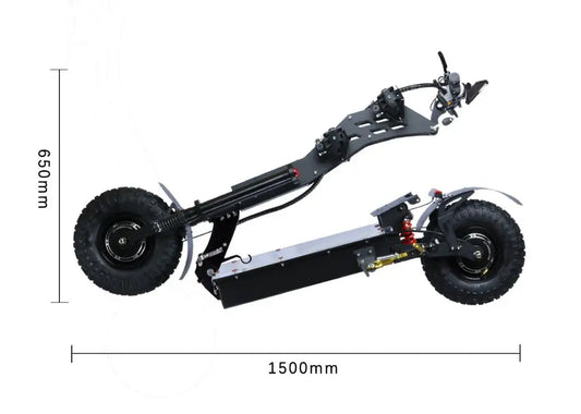 HKM-179475 High Power 72V 10000W Electric Scooter with Dual Motors and 14-Inch Off-Road Tires, Max Speed 120km/h