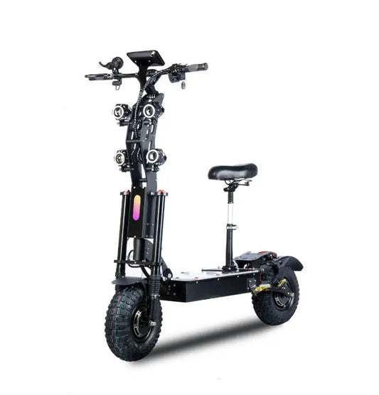 HKM-179475 High Power 72V 10000W Electric Scooter with Dual Motors and 14-Inch Off-Road Tires, Max Speed 120km/h
