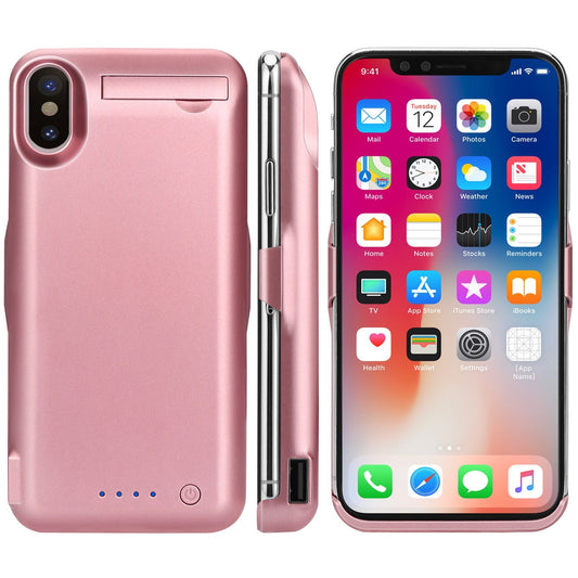 HKM-183443 High-Capacity 10000mAh Polymer Lithium Battery Pack for iPhone X with Audio, Square Aluminum Case, Multiple Colors
