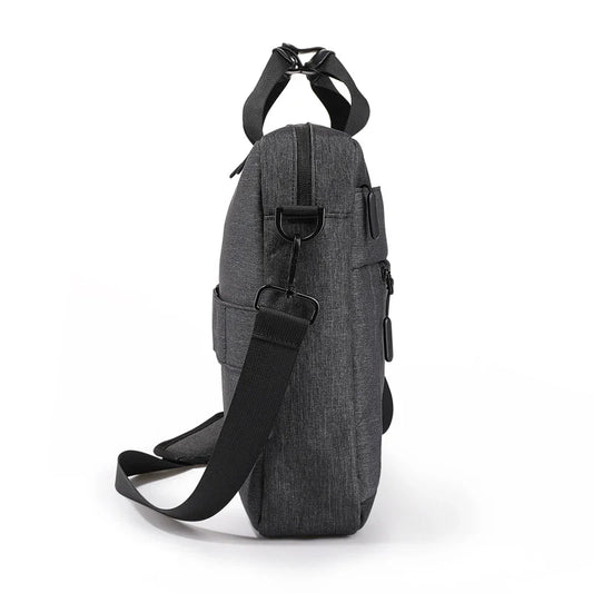 HKM-183443 Lightweight Casual Fabric Briefcase with Shoulder Strap for Men