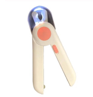 HKM-1855293 LED Pet Nail Clipper with Stainless Steel Blades - Blue/Pink, Battery Operated, for Safe Nail Trimming
