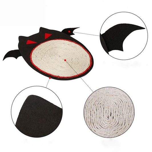HKM-1863229 Halloween-Themed Sisal Cat Scratching Board and Sleeping Mat - EVA Base, Soft and Durable, 42.5 x 44 cm