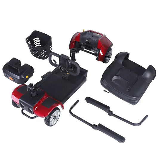 HKM-187219 Electric Folding Mobility Scooter for Adults, 120kg Capacity, Lightweight Carbon Steel Frame, 20km Driving Range