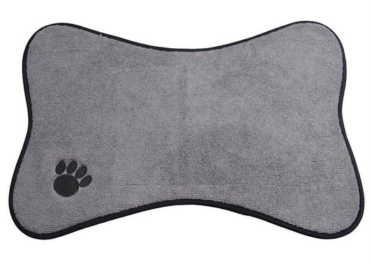 HKM-188179 Non-Slip Microfiber Pet Food Bowl Mat – Washable & Removable Design for Cats and Dogs